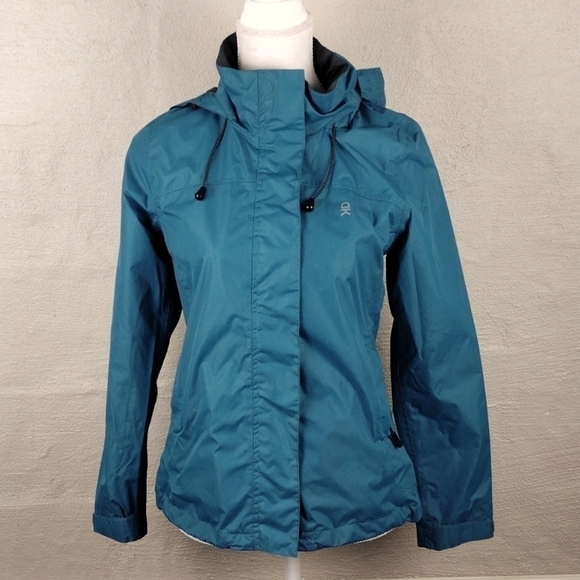 Little Donkey Andy Blue Hooded Long Sleeve Zip Velcro Front Windbreaker Jacket - Picture 2 of 16